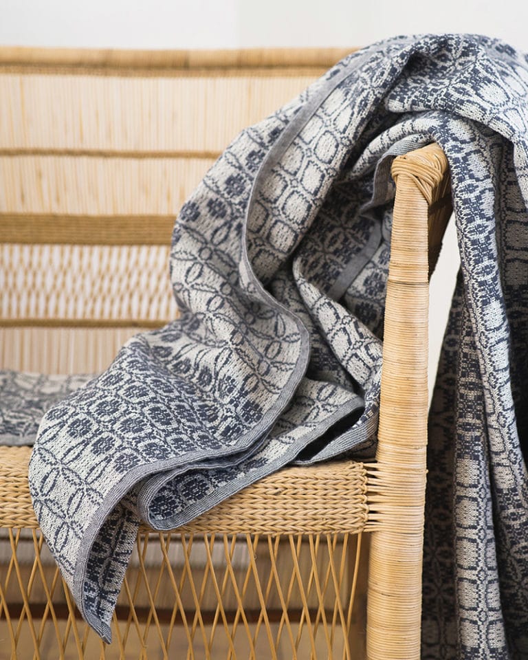 Juno Cotton Throw Blanket - Grey