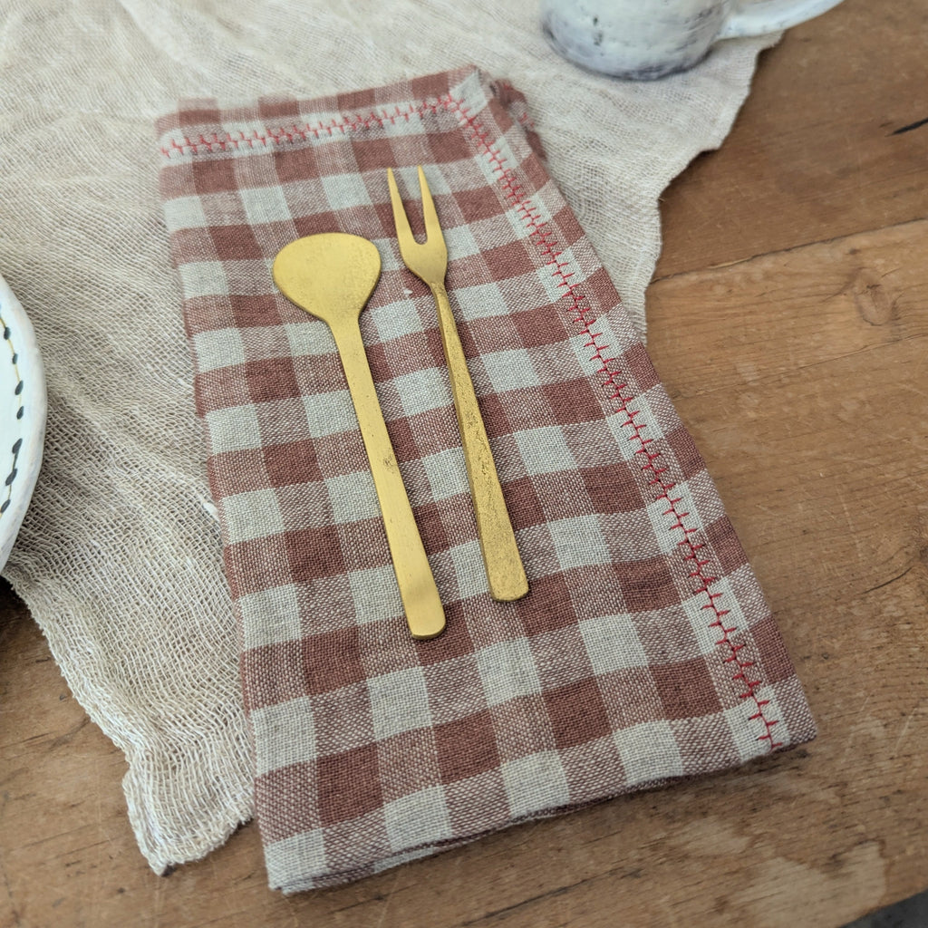 Linen Napkins - Sets of 4 - Blues, Golds, Browns