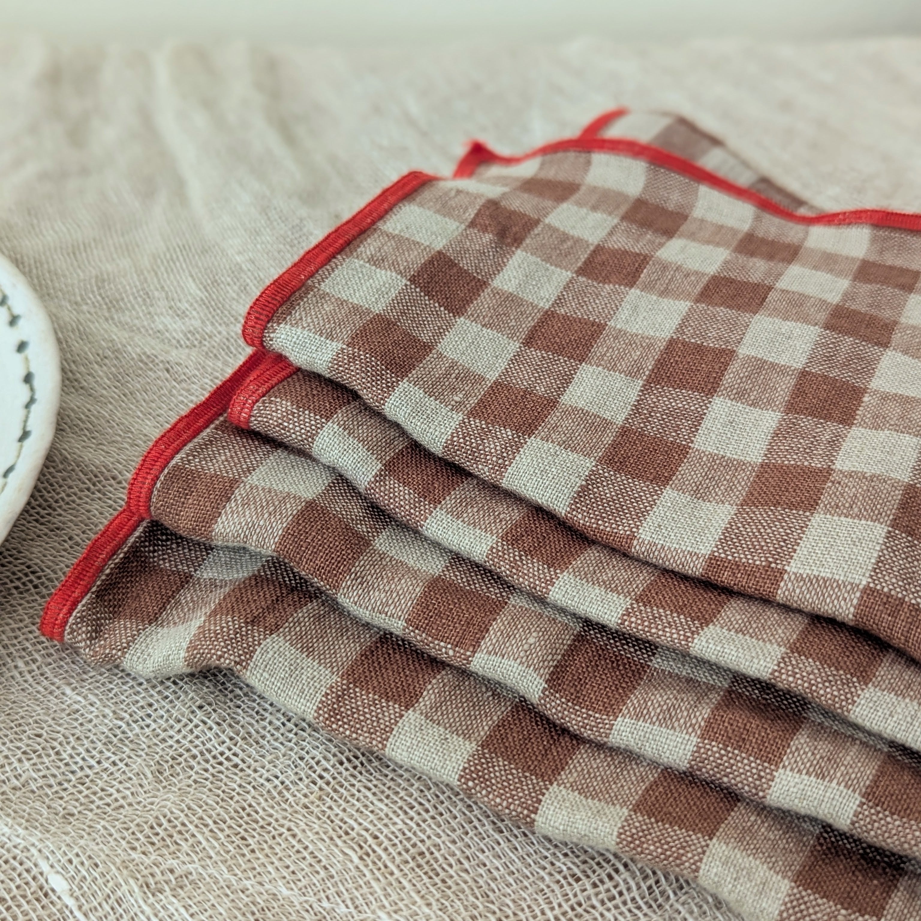 Linen Napkins - Sets of 4 - Blues, Golds, Browns
